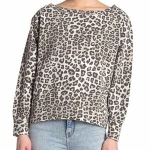 Good American Snow Leopard Sweater   NWT